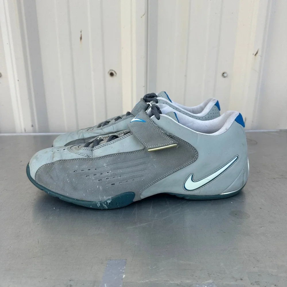 Nike Air Zoom 2007 Grey Blue Low Top Athletic Sneakers 309296-011 Mens Size 14